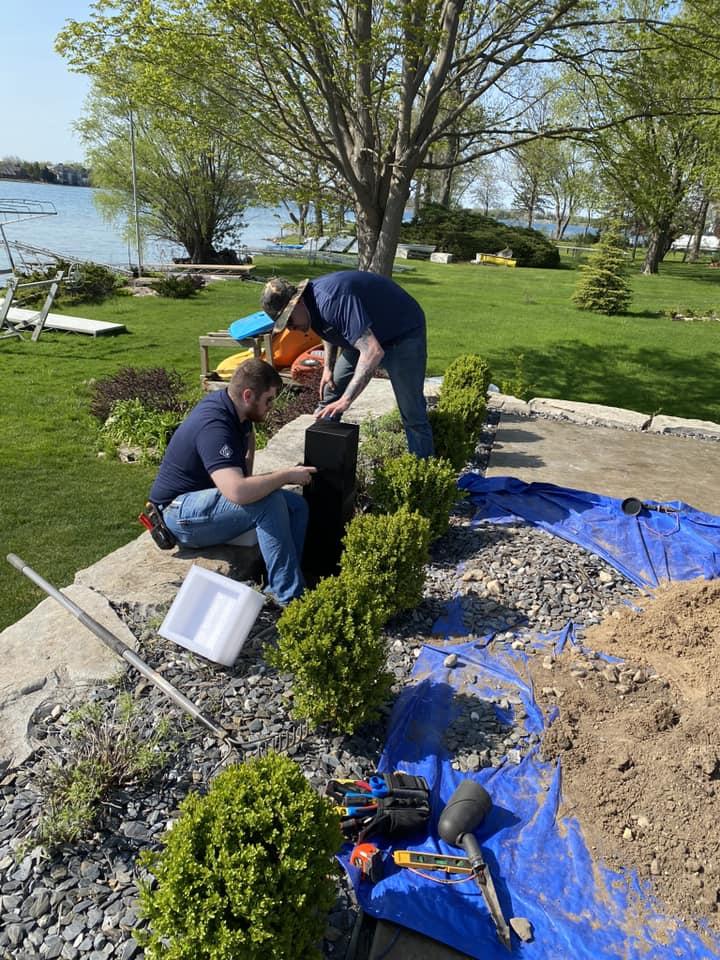 Imagined Home Technology installing outdoor speaker