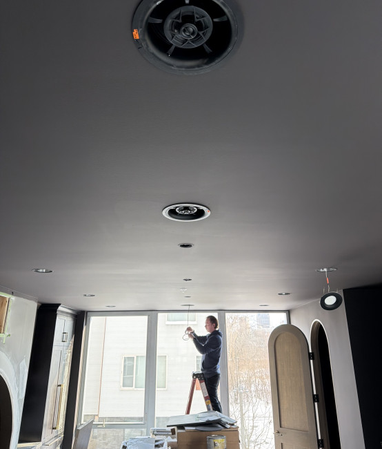 Trimming out speakers in custom home