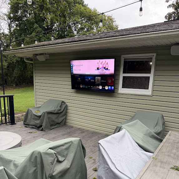 Outdoor TV on deck